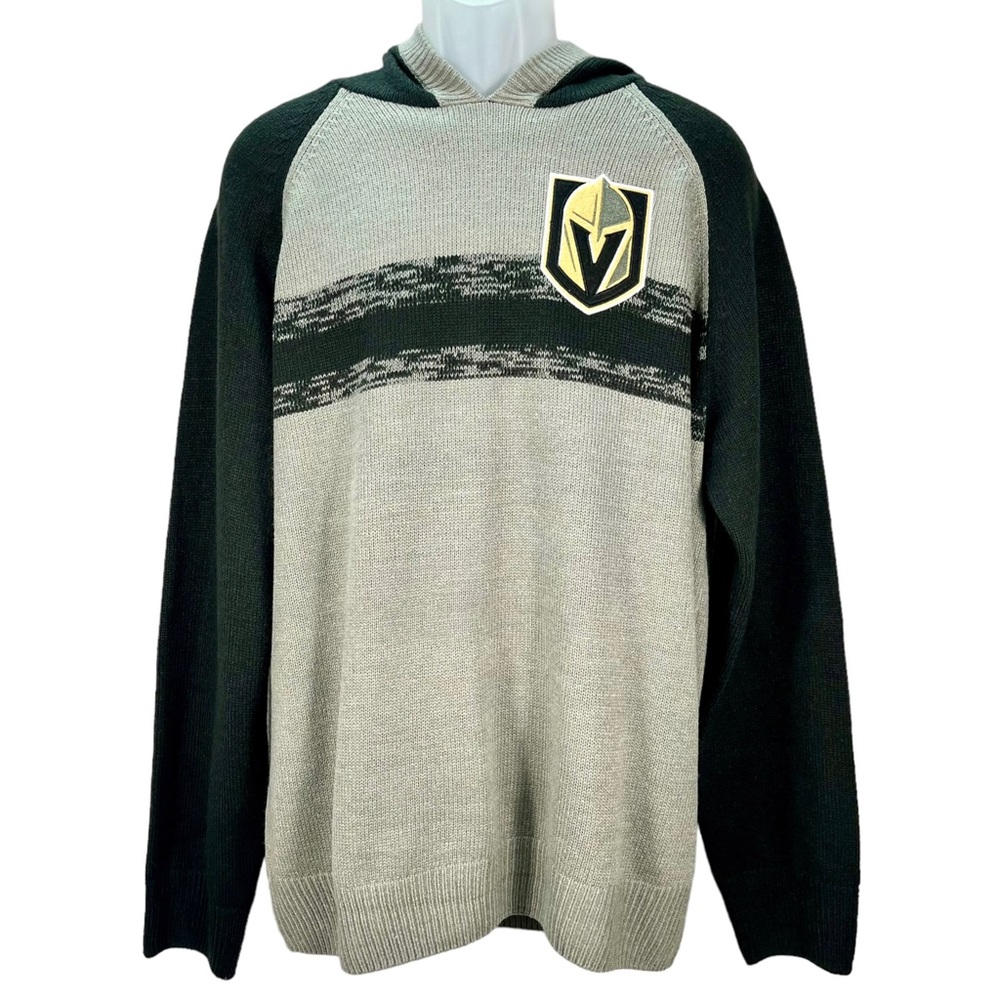 Vegas Golden Knights VGK NHL‎ Men 2XL Knit Long Sleeve Pullover Sweater Hoodie